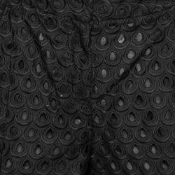 Roberto Cavalli Black Cutwork Cotton Shorts M