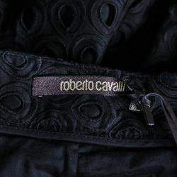 Roberto Cavalli Black Cutwork Cotton Shorts M