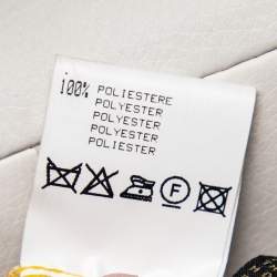 Pre Owned جاكيت روبرتو كافالي أصفر بكشكشة خامة صناعية مقاس كبير - لارج