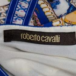 Pre Owned Roberto Cavalli Multicolor Printed Crepe Sleeveless Dress M