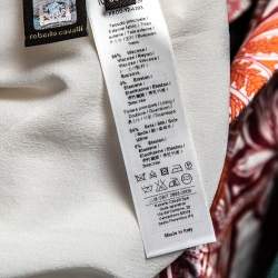 Pre Owned Roberto Cavalli Multicolor Printed Crepe Sleeveless Dress M