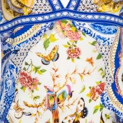 Pre Owned Roberto Cavalli Multicolor Printed Crepe Sleeveless Dress M