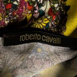 Pre Owned تانك توب روبرتو كافالي حرير أصفر مطبوع  مقاس متوسط - ميديوم