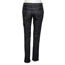 مملوكة مسبقًا بنطلون روبرتو كافالي دينم أزرق بترتر مزخرف مقاس متوسط - ميديوم