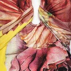 Pre Owned Roberto Cavalli Multicolor Printed Jersey Sleeveless Sheath Dress M