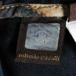 Pre Owned Roberto Cavalli Blue Denim Straight Pants M