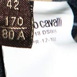 Pre Owned Roberto Cavalli Blue Denim Straight Pants M