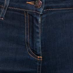 Pre Owned Roberto Cavalli Blue Denim Straight Pants M