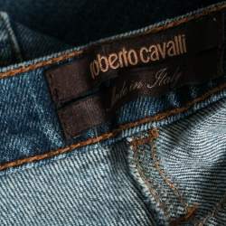 Roberto Cavalli Blue Denim Straight Pants M