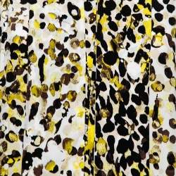 Pre Owned Roberto Cavalli Multicolored Printed Silk Neck Tie Detail Blouse M