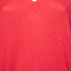 Pre Owned Roberto Cavalli Pink Silk & Cashmere Paneled Long Sleeve Sweater M