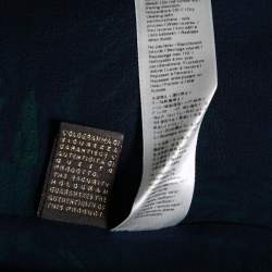 مملوكة مسبقًا Roberto Cavalli Blue & Green Animal Print Ruffled Mini Skirt M