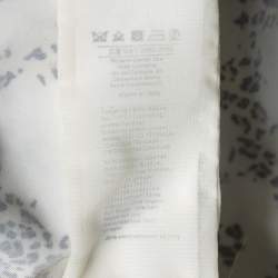 Pre Owned Roberto Cavalli White Leopard Printed Nylon Pleated Sleeveless Top M