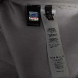 Pre Owned Roberto Cavalli Beige Printed Silk Pleated Hem Sleeveless Dress M