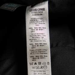 Pre Owned Roberto Cavalli Brown Python Print Silk Blazer M