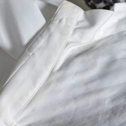 Pre Owned قميص روبرتو كافالي قطن أبيض مزين بأزرار أمامية مقاس متوسط - ميديوم