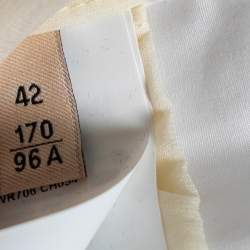 Pre Owned قميص روبرتو كافالي قطن أبيض مزين بأزرار أمامية مقاس متوسط - ميديوم