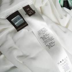 Pre Owned Roberto Cavalli Multicolor Printed Jersey Belted Midi Dress M