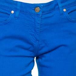 Pre Owned Roberto Cavalli Blue Denim Embroidered Back Pocket Jeans M