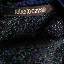 Pre Owned Roberto Cavalli Multicolor Jacquard Knit Cutout Detail Jumper M
