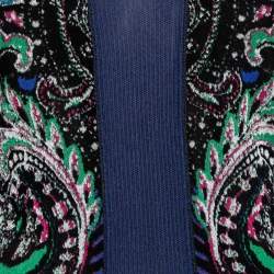 Pre Owned Roberto Cavalli Multicolor Jacquard Knit Cutout Detail Jumper M