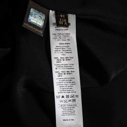 Pre Owned توب روبرتو كافالي حرير مزخرف ريش وبيلت لونين مقاس متوسط (ميديوم)