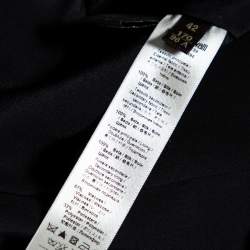 Pre Owned Roberto Cavalli Neon Yellow Printed Silk Pocket Detailed Jacket M 