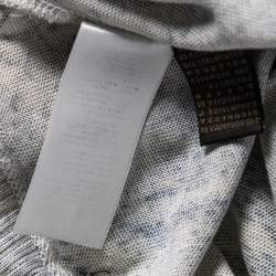 Pre Owned تانك توب روبرتو كافالي حرير نقشة الثعبان أزرق مقاس متوسط - ميديوم