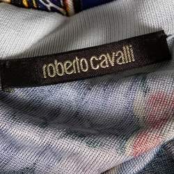 مملوكة مسبقًا Roberto Cavalli Multicolor Printed Jersey Sleeveless Dress M 