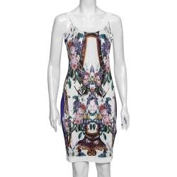 مملوكة مسبقًا Roberto Cavalli Multicolor Printed Jersey Sleeveless Dress M 