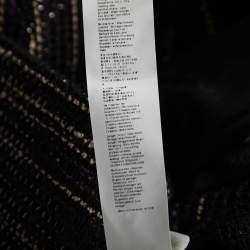 Pre Owned Roberto Cavalli Purple Tweed Single Breasted Coat M