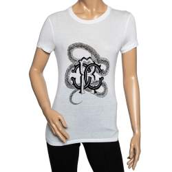 مملوكة مسبقًا تي شيرت روبرتو كاف الي بامبو بالشعار مطبوع مقاس متوسط - ميديوم