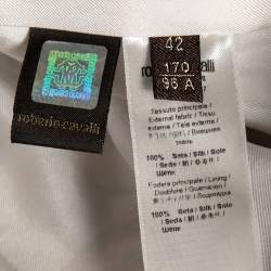 Pre Owned Roberto Cavalli Multicolor Printed Silk Bomber Jacket M