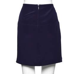 مملوكة مسبقًا Roberto Cavalli Purple Silk Pleated Mini Skirt M