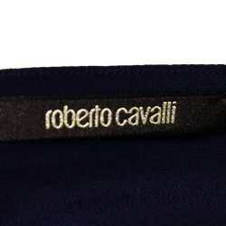 مملوكة مسبقًا Roberto Cavalli Purple Silk Pleated Mini Skirt M