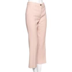 Pre Owned Roberto Cavalli Light Pink Cotton Tailored Pants M 
