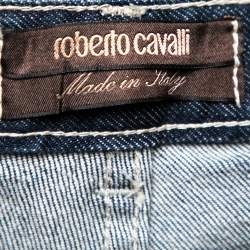Pre Owned Roberto Cavalli Blue Denim Flared Jeans M