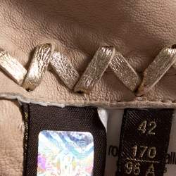 مملوكة مسبقًا جاكيت روبرتو كافالي جلد ثعبان ذهبي سحاب أمامي مقاس متوسط