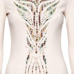 Pre Owned فستان روبرتو كافالي وردي فاتح مزخرف مقاس متوسط - ميديوم