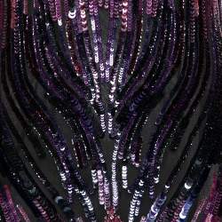 Pre Owned Roberto Cavalli Multicolor Sequin & Bead Embellished Sleeveless Dress M 