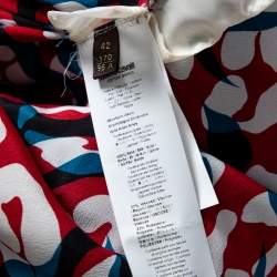 Roberto Cavalli Multicolor Patterned Fur Button Front Coat M 