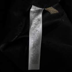 Pre Owned بليزر روبرتو كافالي صوف أسود مزخرف بلا أكمام مقاس متوسط - ميد يوم