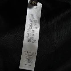 Pre Owned بليزر روبرتو كافالي صوف أسود مزخرف بلا أكمام مقاس متوسط - ميديوم