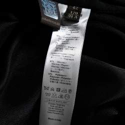 Pre Owned Roberto Cavalli Yellow Printed Cotton Canvas Zip Front Belted Coat M