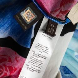 Pre Owned Roberto Cavalli White Floral Printed Mini Skirt M