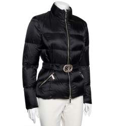 Pre Owned جاكيت منفوخ روبيرتو كافاللي أسود حزام سفلي مقاس وسط ( ميديوم )