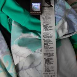 Pre Owned توب روبرتو كافاللي جيرسيه طباعة موردة أخضر رقبة حرف في مقاس وسط ( ميديوم )