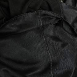 Pre Owned فستان روبرتو كافالي جيرسيه أسود رقبة مزخرفة ظهر محرود مقاس متوسط - ميديوم 