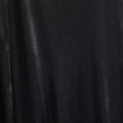 Pre Owned فستان روبرتو كافالي جيرسيه أسود رقبة مزخرفة ظهر محرود مقاس متوسط - ميديوم 