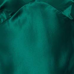 Pre Owned توب روبرتو كافالي حرير أخضر بحزام مزين مقاس صغير - سمول